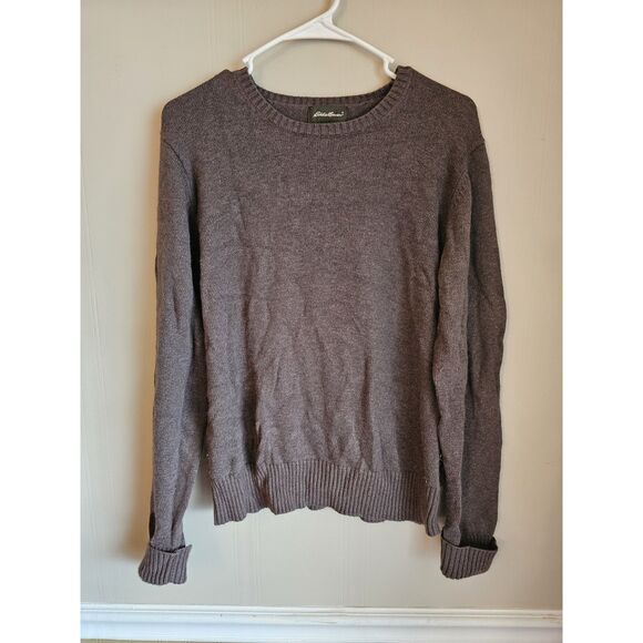 Eddie Bauer | Women's Brown Cotton Angora Rabbit Sweater Size Large - Picture 1 of 3